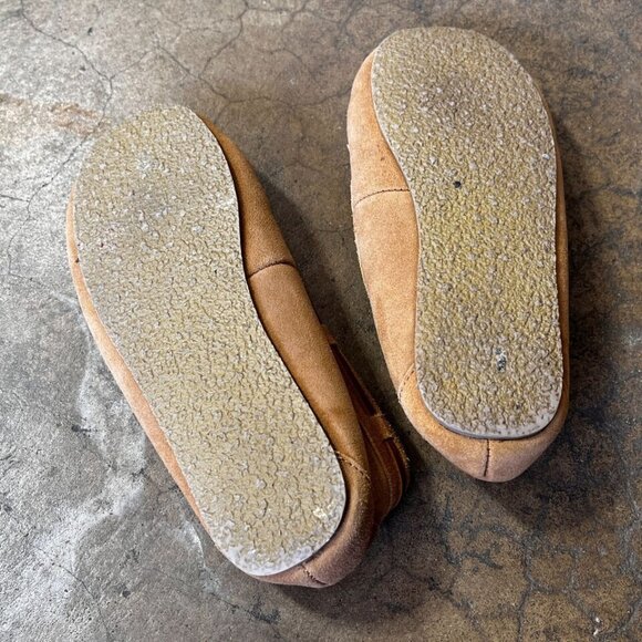 Minnetonka Womens 6 Moccasins Cinnamon Suede Faux Fur Lined 4036 Cally - Picture 6 of 6